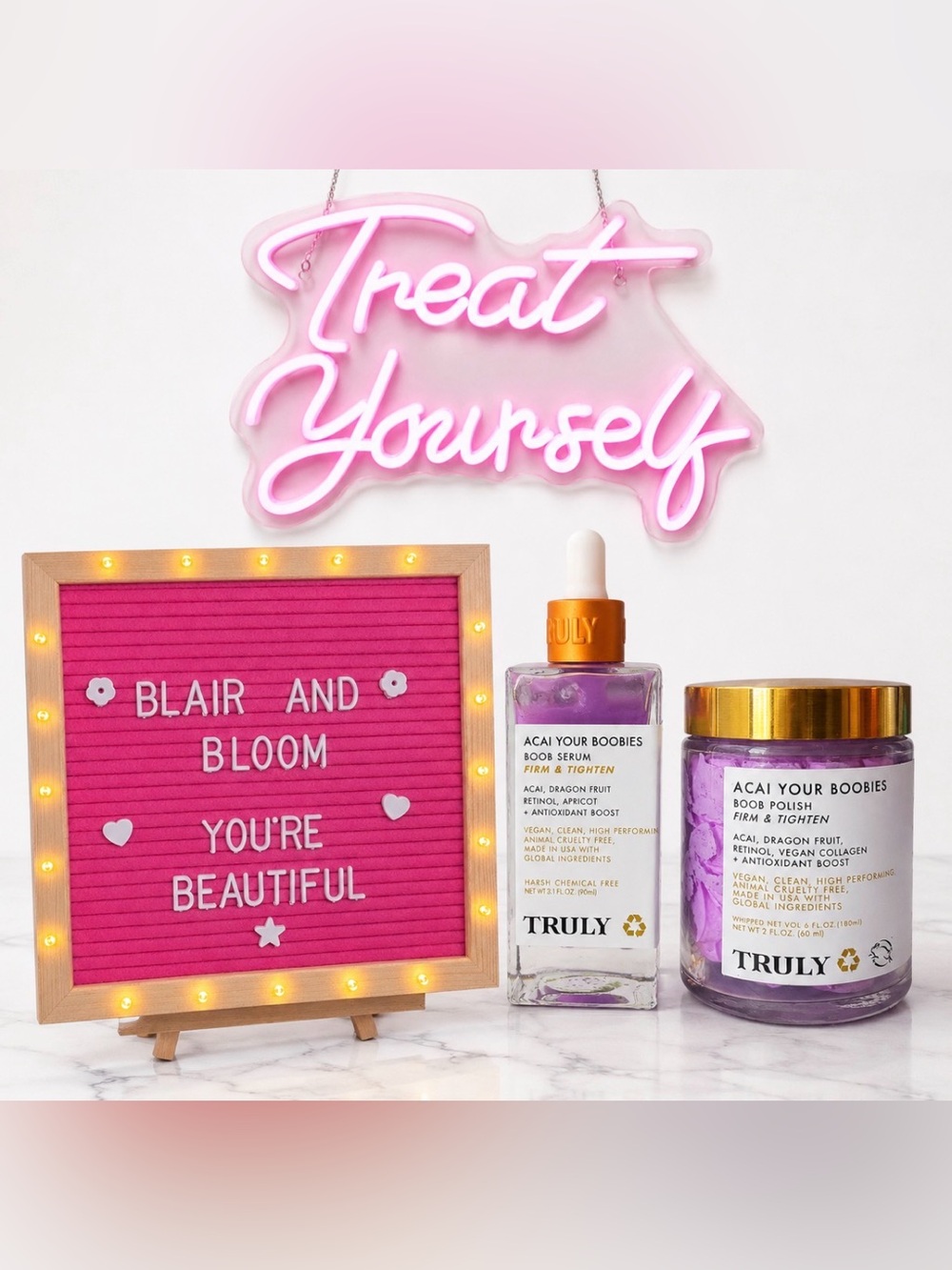 Truly Açaí Your B**bies Polish-Firm & Tighten & Açaí  Your B**bies Serum